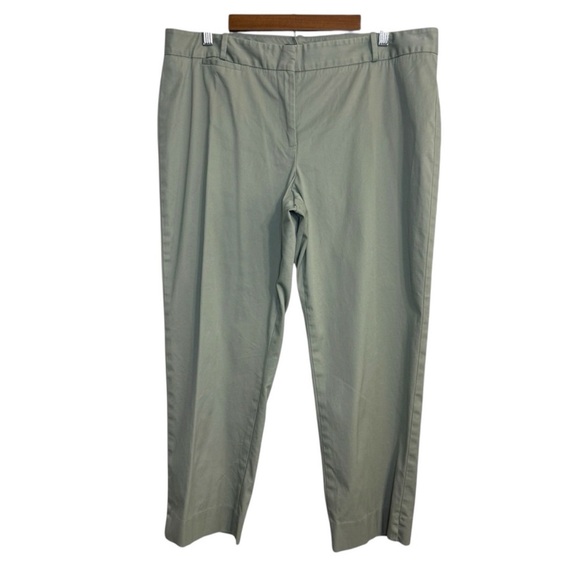 Talbots pants women's 16 signature flat front straight leg beach coastal classic - Picture 1 of 14